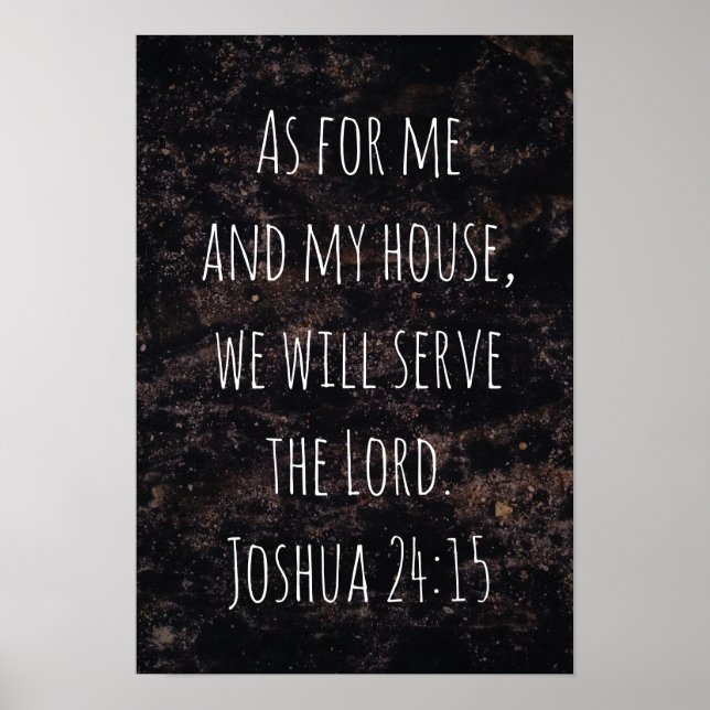 Was mich und mein Haus abstrakt schwarz angeht Poster (Vorne)