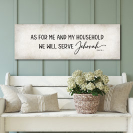 Was mich und meinen Haushalt betrifft, werden wir  Poster