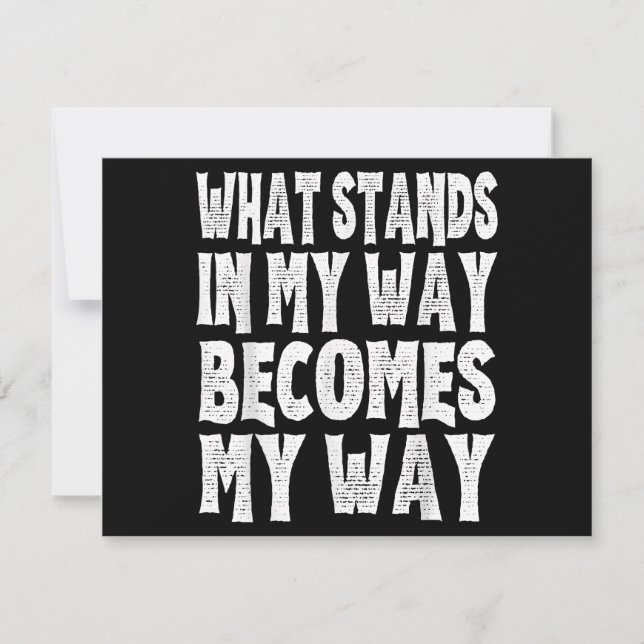 Was mir in die Quere kommt, wird mein Weg zu einem (Vorderseite)