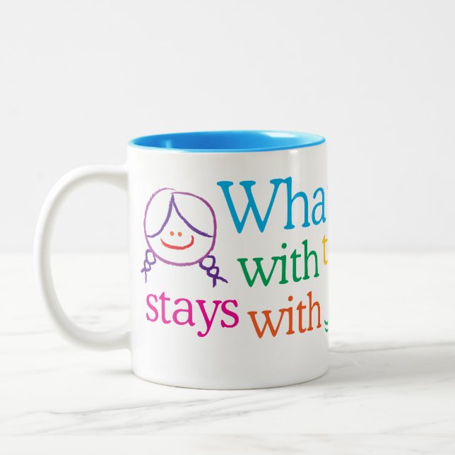 Was mit der Schwester-Tasse geschieht Zweifarbige Tasse (Links)