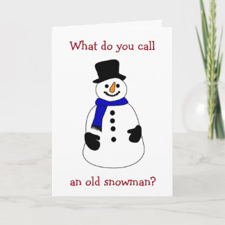 WAS NENNST DU EINEN "ALTEN SNOWMAN"-CHRISTAMS-SPAS FEIERTAGSKARTE