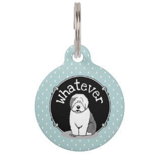Was? Old English Sheepdog (Grau 1) Funny Haustiermarke