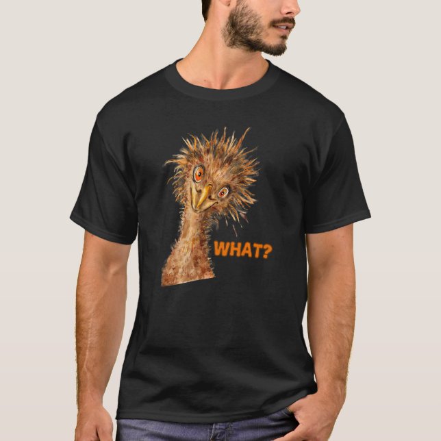Was Ostrich Cheeky Bird T-Shirt (Vorderseite)
