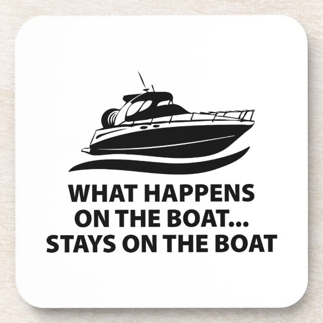 Was passiert auf dem Boot ... Bleibe auf dem Schif Untersetzer (Vorderseite)