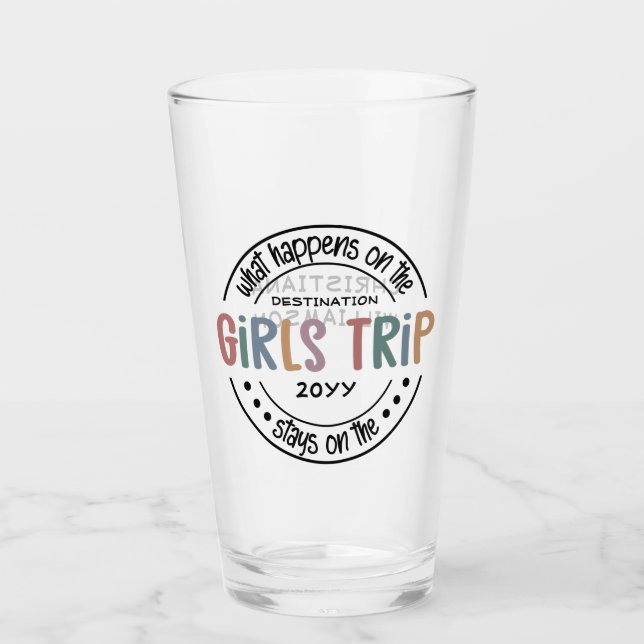 Was passiert auf Girls Trip Custom Girls Weekend Glas (Vorderseite)