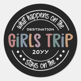 Was passiert auf Girls Trip Custom Girls Weekend Runder Aufkleber