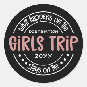 Was passiert auf Girls Trip Custom Girls Weekend Runder Aufkleber