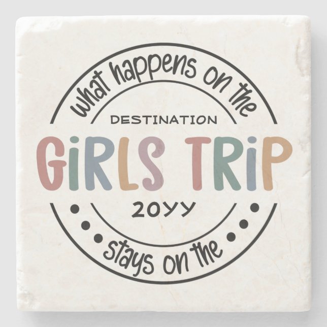 Was passiert auf Girls Trip Custom Girls Weekend Steinuntersetzer (Vorderseite)