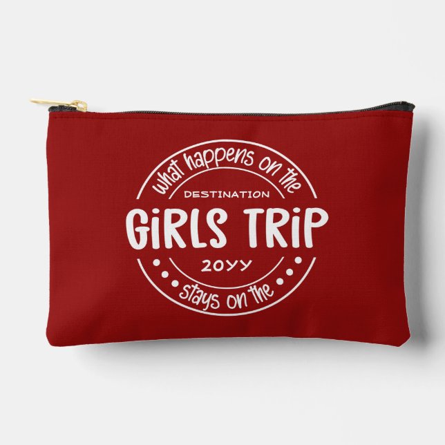 Was passiert auf Girls Trip Custom Girls Weekend Zubehörtasche (Vorderseite)