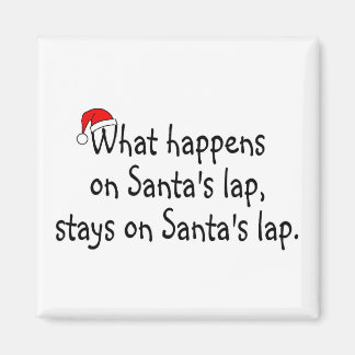 Was passiert auf Santas Lap Bleibe auf Santas Lap Magnet