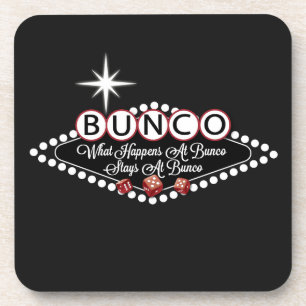 Was passiert bei Bunco Bleibe bei Bunco Fun Getränkeuntersetzer