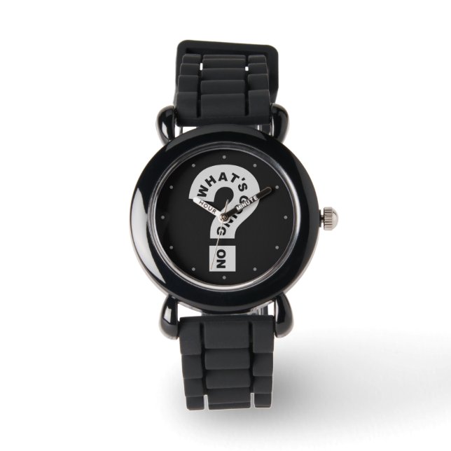 Was passiert da? Uhren? Armbanduhr (Vorderseite)