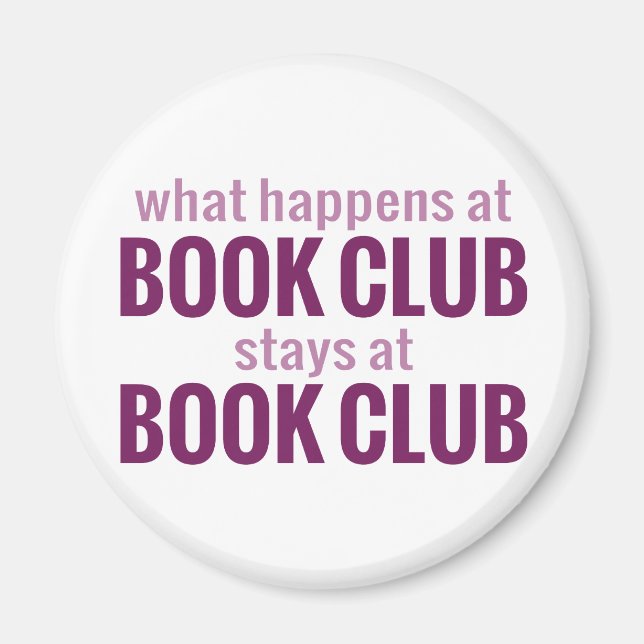 Was passiert im Book Club Bleibe im Book Club Magnet (Vorne)