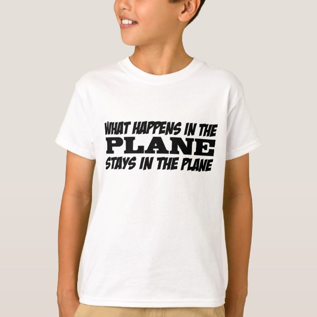 Was passiert im Flugzeug? T-Shirt (Vorderseite)