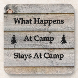 Was passiert im Lager bleibe? Getränkeuntersetzer