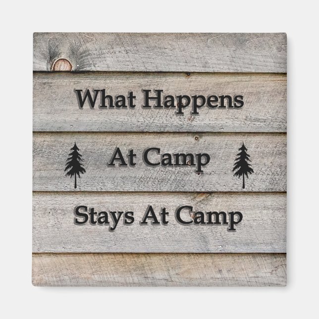 Was passiert im Lager bleibe? Magnet (Vorne)