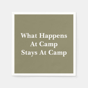 Was passiert im Lager bleibe? Serviette