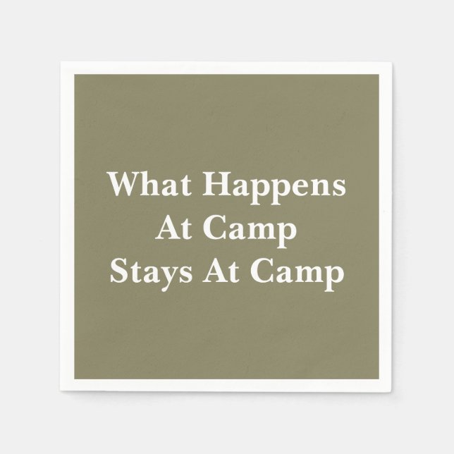 Was passiert im Lager bleibe? Serviette (Vorderseite)