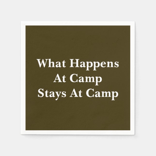 Was passiert im Lager bleibe? Serviette (Vorderseite)