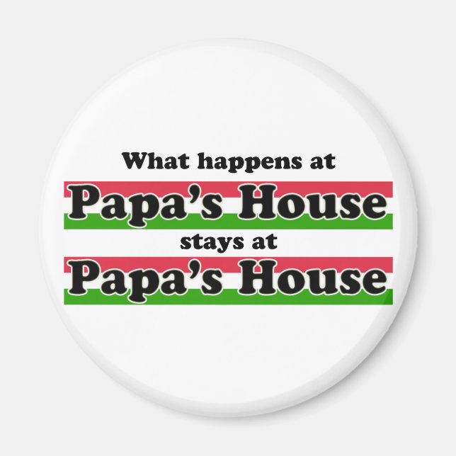 Was passiert im Papas House? Magnet (Vorne)