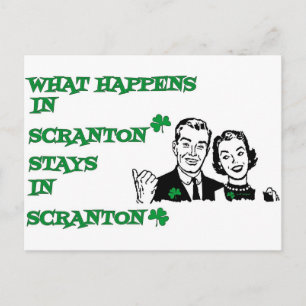 Was passiert in den Scranton Irish Parade Day Shir Postkarte
