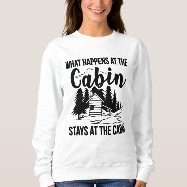 Was passiert in der Kabine bleibe am Wort der Kabi Sweatshirt (Vorderseite)