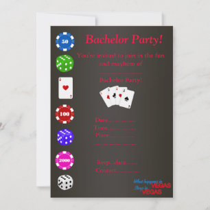 WAS PASSIERT IN VEGAS BLK BACHELOR PARTY INVITE EINLADUNG