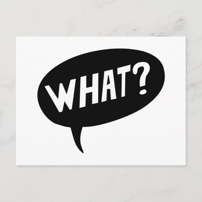 Was? Postkarte (Vorderseite)