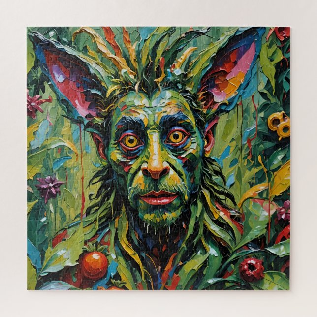 Was? Rainbow Creature Graffiti Colors Puzzle (Vertikal)