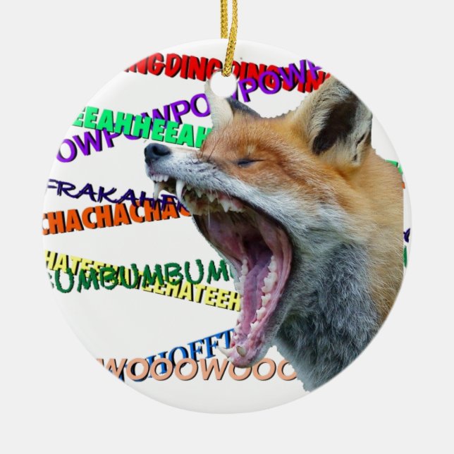 Was sagt der Fox? Keramikornament (Vorne)
