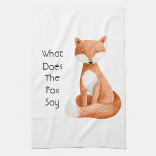 Was Sagt der Fuchs? Geschirrtuch