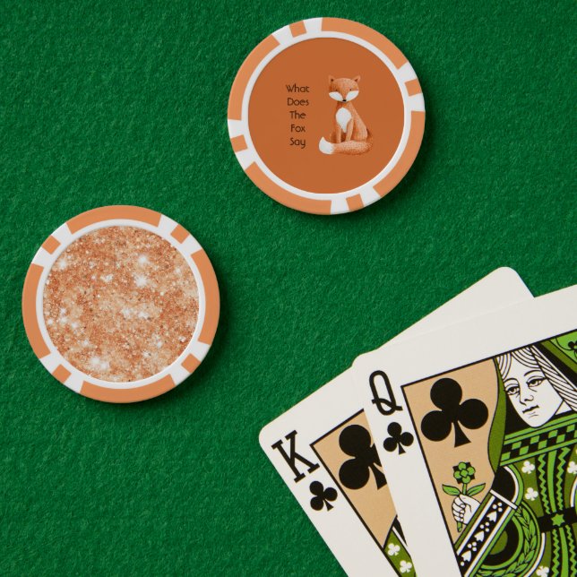 Was Sagt der Fuchs? Pokerchips (Pokertisch (doppelt))