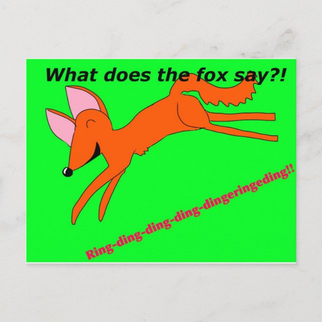 Was sagt der Fuchs? Postkarte (Vorderseite)