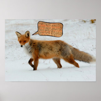 Was sagt der Fuchs? Ylvis Tribute Art Print Poster