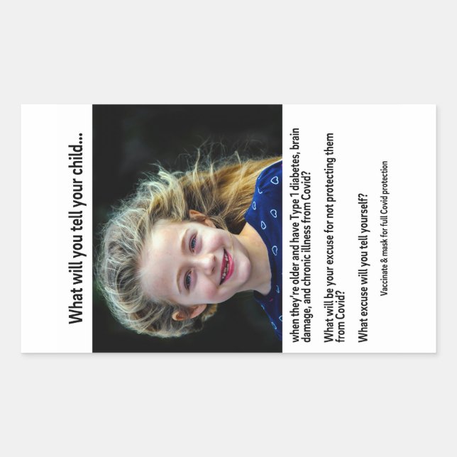 Was sagt ihr eurem Kind? Rechteckiger Aufkleber (Vorderseite)