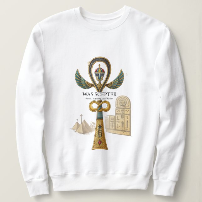 Was Scepter Sweatshirt – Ancient Egyptian Power Sy (Design vorne)