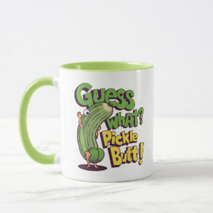 Was schätzt du_ Birnenpopo! Lustige Gurke Tasse