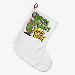 Was schätzt du_ Gurkenpopo! Lustige Gurke Großer Weihnachtsstrumpf
