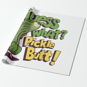 Was schätzt du_ Pickelpo! Lustige Gurke Geschenkpapier