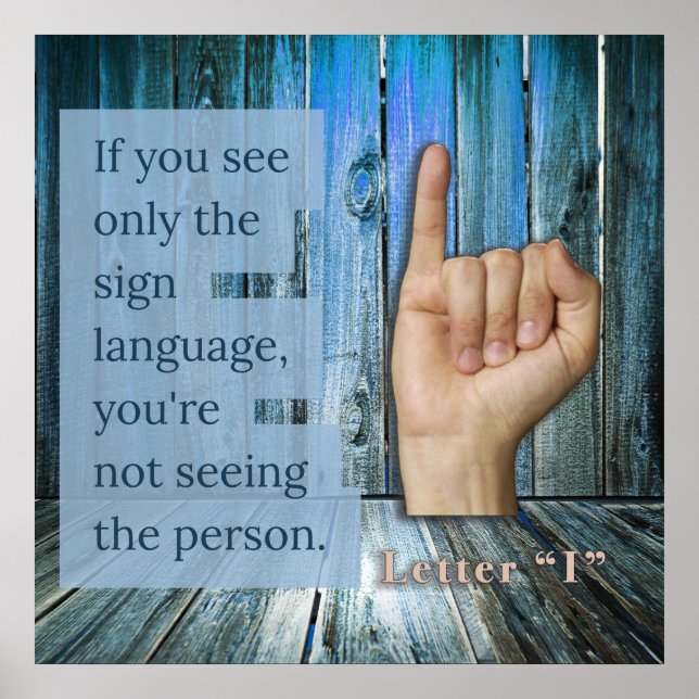 Was sehen Sie? Gebärdensprache Poster (Vorne)