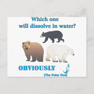 Was sich in der Polar Chemie lösen wird Postkarte