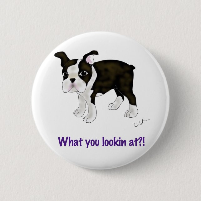 Was Sie betrachtend? Button (Vorderseite)