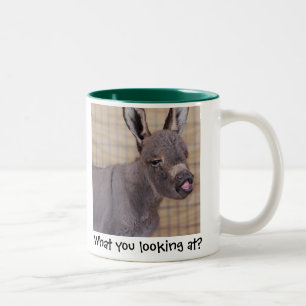 Was Sie betrachtend? Zweifarbige Tasse