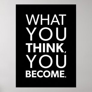 Was Sie denken zu werden, Gym, Hustle, Erfolg Poster