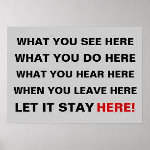 Was Sie hier, was Sie hier tun, was Sie hea sehen Poster