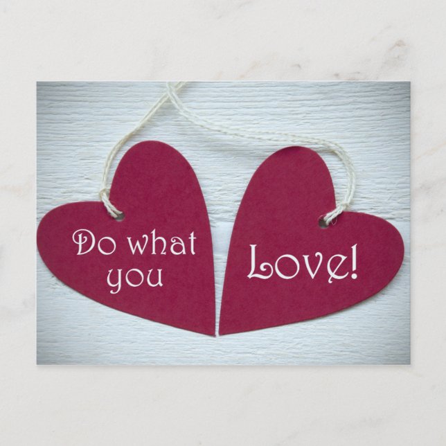 Was Sie Liebe 3 tun Postkarte (Vorderseite)