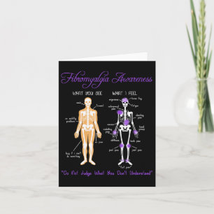 Was Sie sehen, was ich fühle Skeletton Fibromyalgi Karte