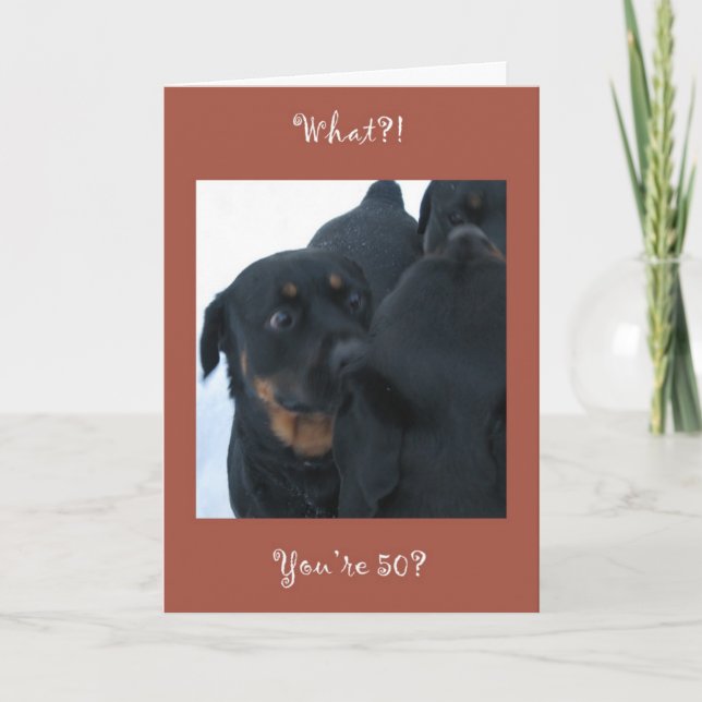 Was?! Sie sind 50? Geburtstagskarte Karte (Vorderseite)
