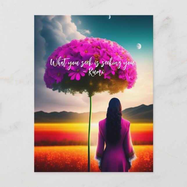 Was Sie suchen Dreamscape Rumi Zitat Postkarte (Vorderseite)