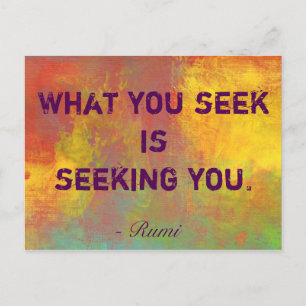Was Sie suchen Rumi Quote Typografie Postkarte